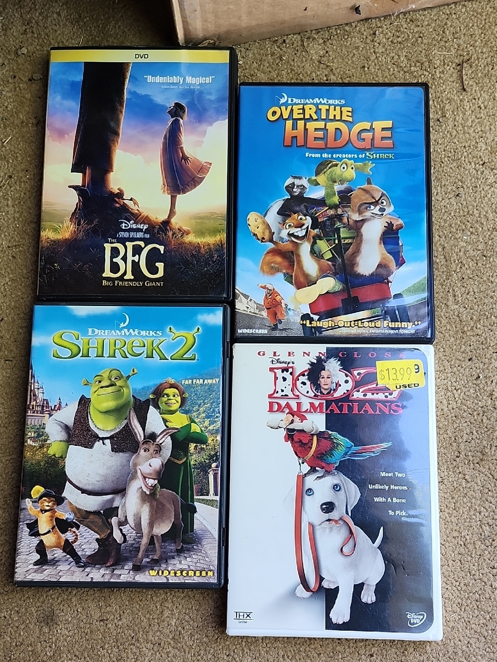 Assorted Animated Kids DVDs